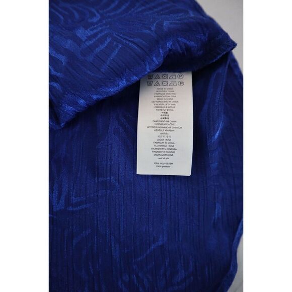 MICHAEL Michael Kors Women Sz 10 Royal Blue Zebra Print Jacquard Tie Dress - Picture 7 of 16